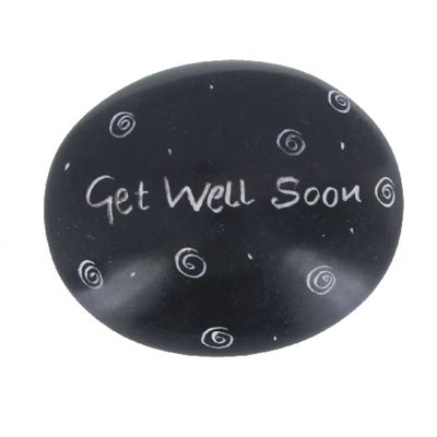 Get Well Soon Large Oval Soapstone Pebble